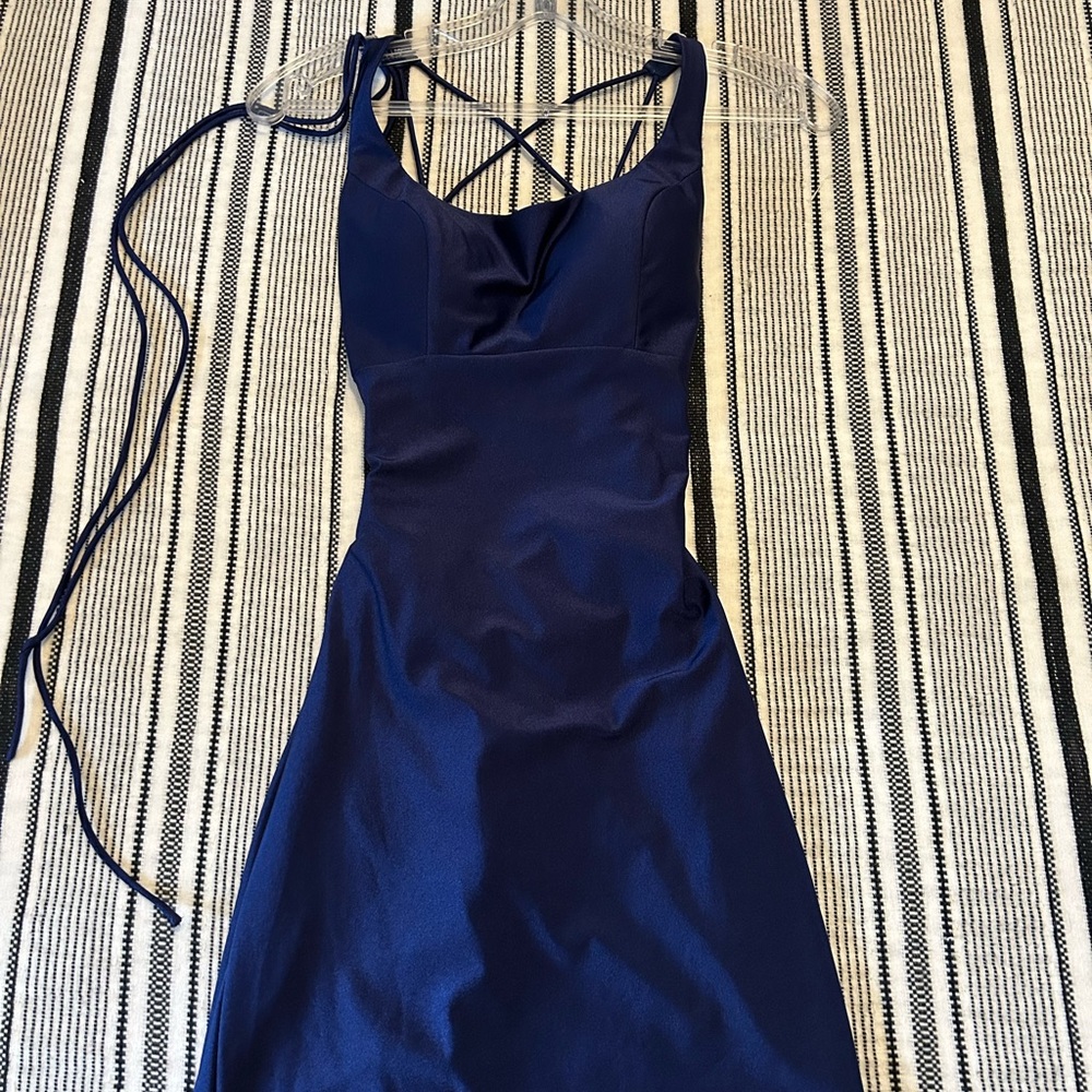 Amarra Navy Blue Homecoming/Formal Dress